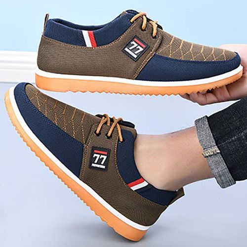 Men's Canvas Sneakers Work Leisure Outdoor Shoes Casual Sports - Brown