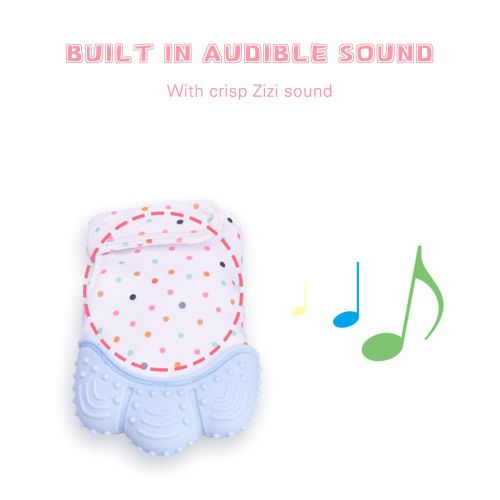 Baby Teething Mittens Self-Soothing Pain Relief Silicone Mitt Bite Resistant Toy NO5300