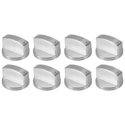 Brushed Metal Gas Stove Knobs Cooker Control Switch Range Oven Knobs Cooktop Burner Knob Gas Hob Switch Kitchen Replacement Accessories 8pcs 6mm Shaft Core