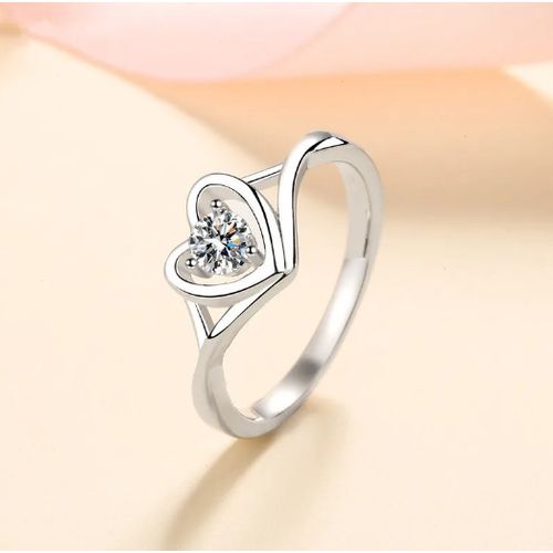 Love Silver Ring Cute Romantic Wedding Ring Love Engagement Rings