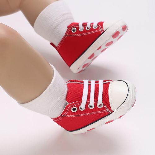 Fashionable Canvas Sports Shoes For Newborns With Soft Soles And Lightweight Walking Shoes