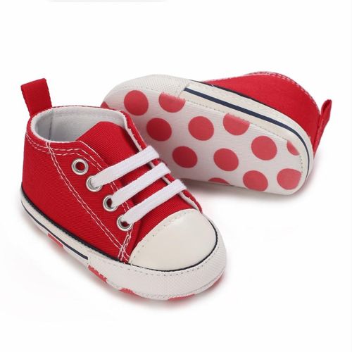 Fashionable Canvas Sports Shoes For Newborns With Soft Soles And Lightweight Walking Shoes