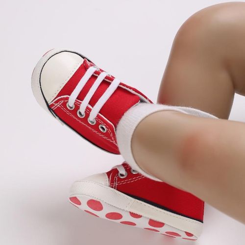 Fashionable Canvas Sports Shoes For Newborns With Soft Soles And Lightweight Walking Shoes