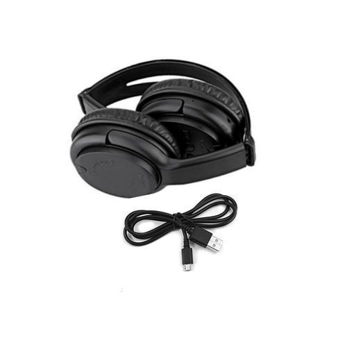 Bat Leather Wallet And Headphone-Black