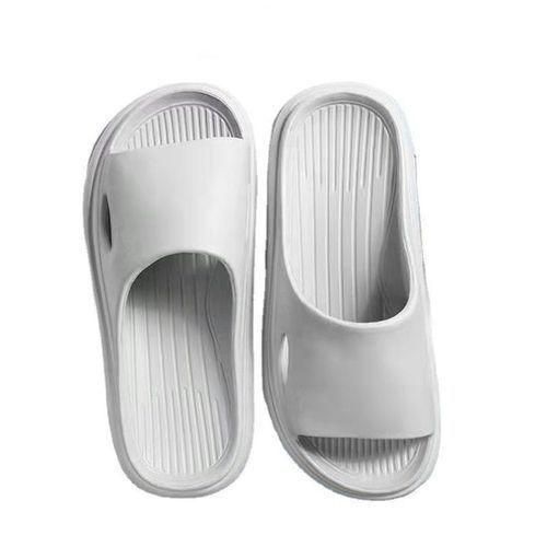 Summer Men's Indoor Home Bathroom Non-slip Platform Sandals Slippers Gray