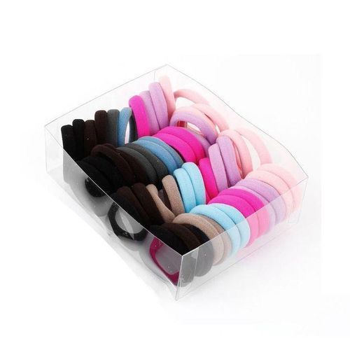 50 x Colorful Elastic Rubber Hair Bands Ponytail Holders