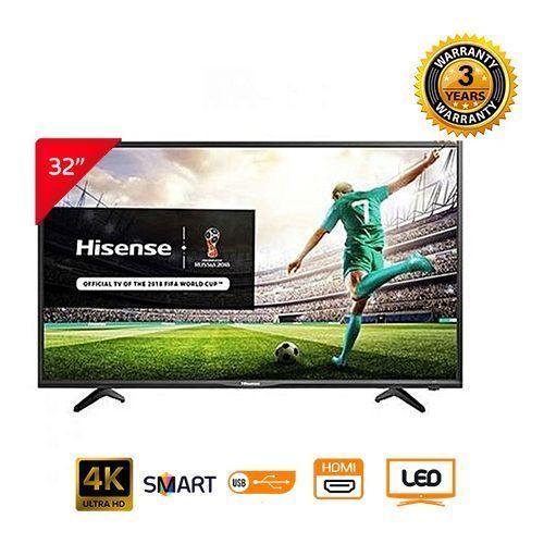 Hisense Original 32'' Smart LED TV with inbuilt wifi, Youtube, Browser and Netfelix - Black