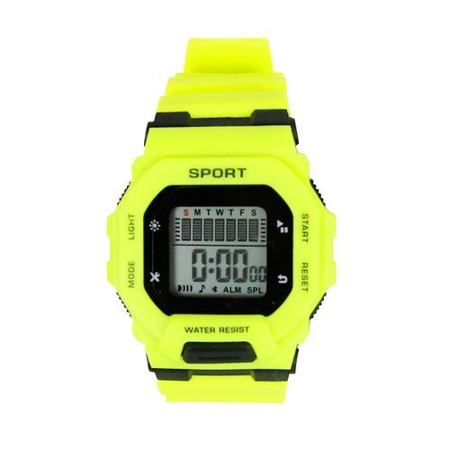 Led Digital Multi-functional Sports Men Watch Yellow