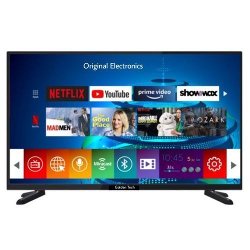 Golden Tech 40" DVB T2 Digital Smart TV, Facebook, Wi-fi, YouTube, Netflix - Black