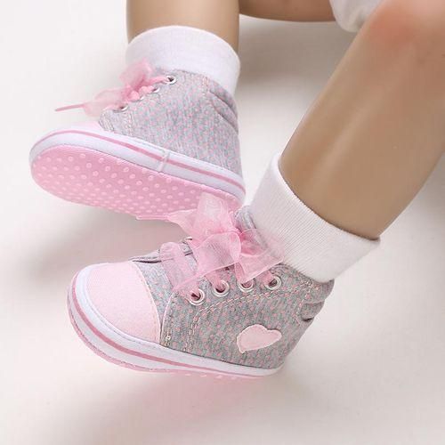 Cute Baby Bow Casual Sports Shoes For Girls Soft Sole Comfortable Walking Shoes
