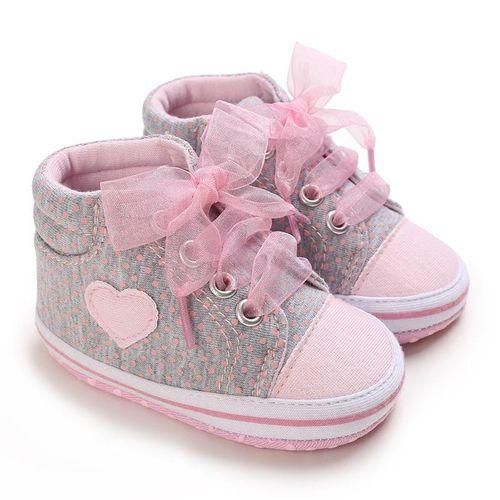Cute Baby Bow Casual Sports Shoes For Girls Soft Sole Comfortable Walking Shoes