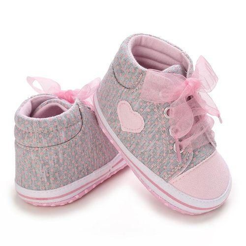 Cute Baby Bow Casual Sports Shoes For Girls Soft Sole Comfortable Walking Shoes