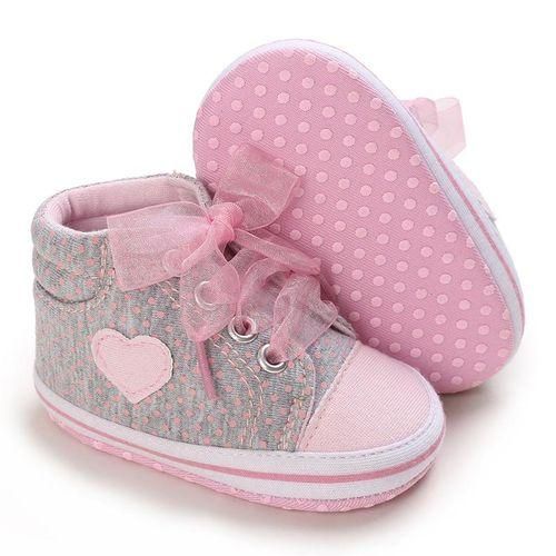 Cute Baby Bow Casual Sports Shoes For Girls Soft Sole Comfortable Walking Shoes