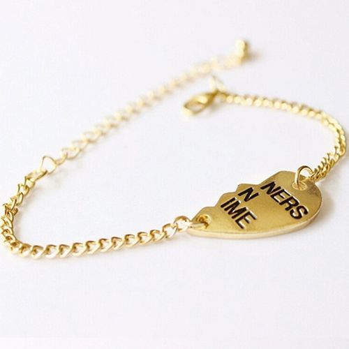 1 Pair Women's Unique Best Friends Split Heart Pendant-