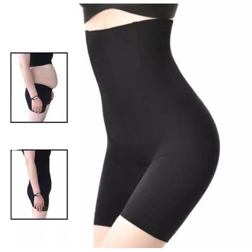 WAIST SUPPORT Biker Highwaist Trainer-Black