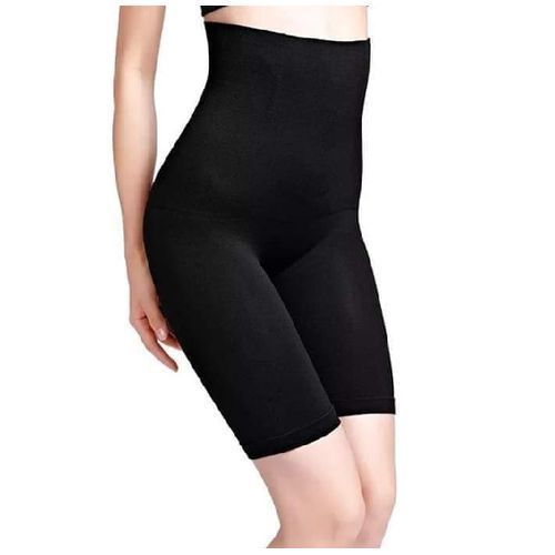 WAIST SUPPORT Biker Highwaist Trainer-Black