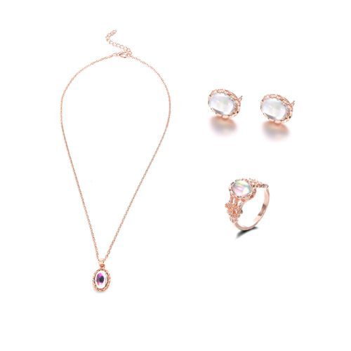 3pc Necklace Ring Earring Combination Set Necklaces Women Jewelry Set