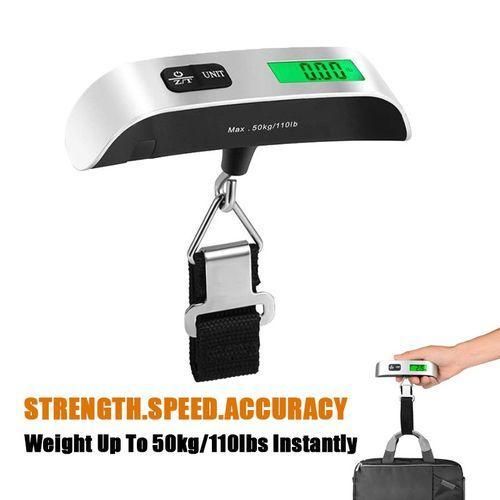 Portable Scale Digital LCD Display 50kg Electronic Luggage Scale-Black