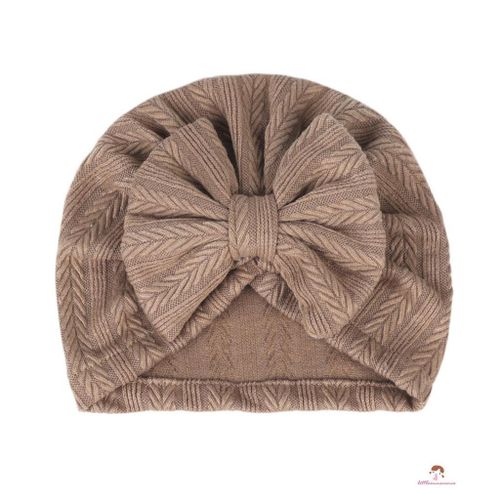 XZQ-Baby Soft Stretchy Turban Hats with Knotted Big Bow Caps Beanies Bonnets Headwraps Hair Accessories