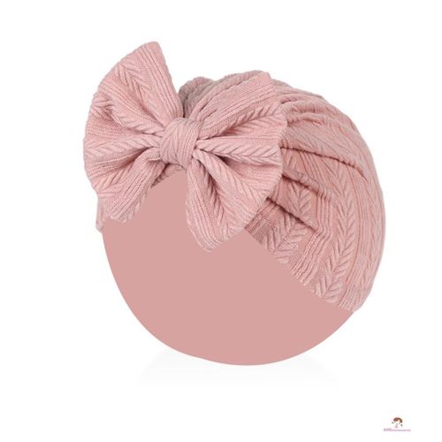 XZQ-Baby Soft Stretchy Turban Hats with Knotted Big Bow Caps Beanies Bonnets Headwraps Hair Accessories