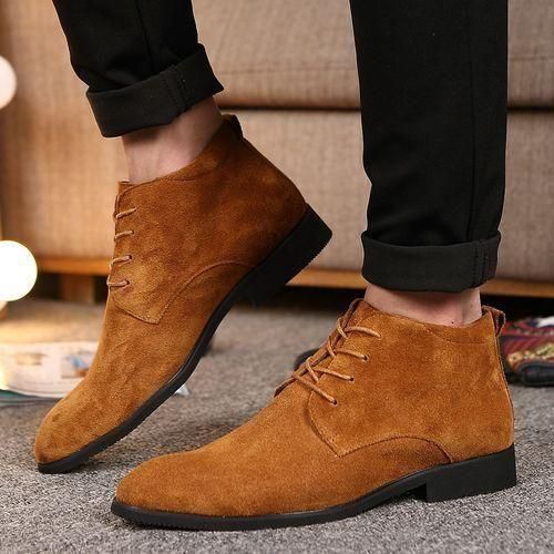 Men's Oxfords Formal Chelsea Business Shoes Loafers Official Brown