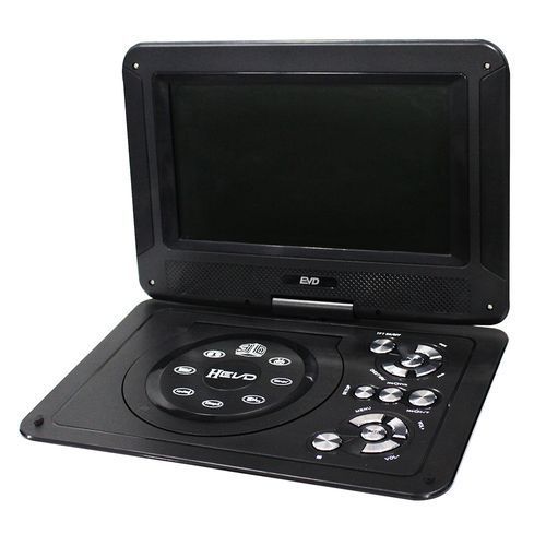 9.8" EVD/DVD Player, High Definition LED With TV Card Reader/USB Game - Black