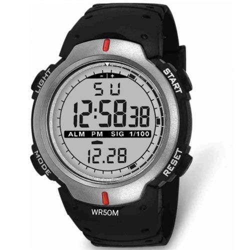 New Water Resistant Digital Watch - Silver , Black .