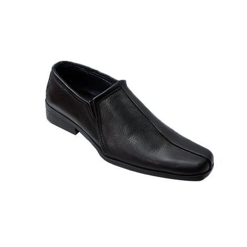 Men's Faux Leather Shoes - Black.