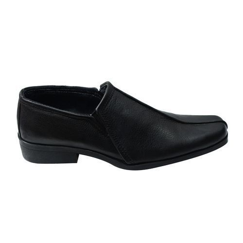 Men's Faux Leather Shoes - Black.