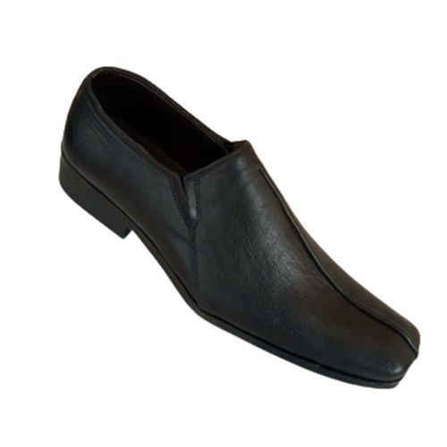 Men's Faux Leather Shoes - Black.