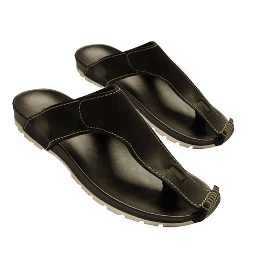 Men's Leather Casual Designer Sandals - Black