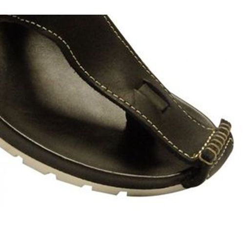 Men's Leather Casual Designer Sandals - Black