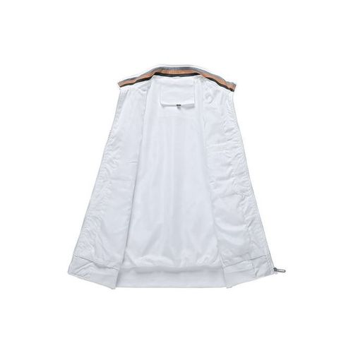 Mens Casual Sports Windbreak Lightweight Jackets  -  White