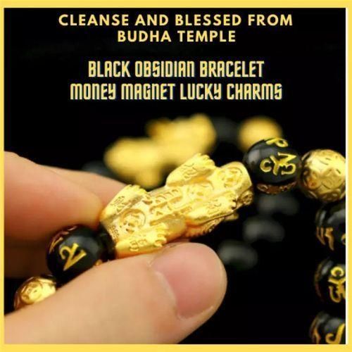 Fortified Feng Shui Black Obsidian Wealth Bracelet And Ring