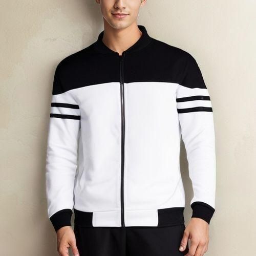 Berrykey Mens Lightweight Winter Varsity Jackets Comfort Casual Sport White