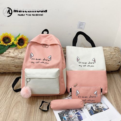 Mateamoda 4 PCS Women Bags Backpacks Ladies Bags Handbags School Bags Purse Tote Bags