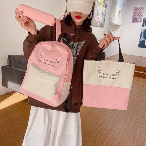 Mateamoda 4 PCS Women Bags Backpacks Ladies Bags Handbags School Bags Purse Tote Bags
