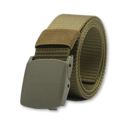 Pack OF 3 Military, Canvas Men's Belts - Black, Green, Silver