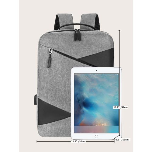 3pcs/set Large Capacity Backpack Chest Bag Long Wallet Set, Laptop Backpack, USB Charging