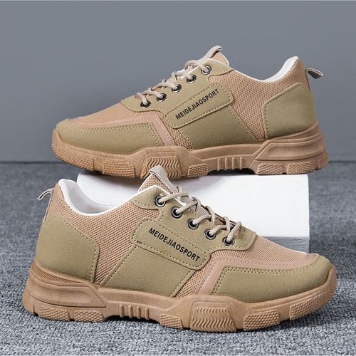 Men's Outdoor Sneakers Casual Breathable Hiking Shoes - Khaki