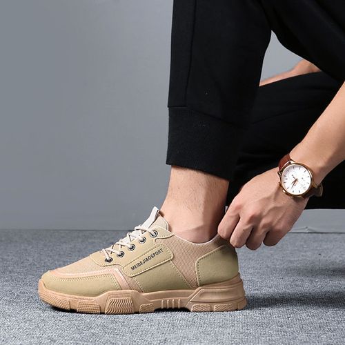 Men's Outdoor Sneakers Casual Breathable Hiking Shoes - Khaki