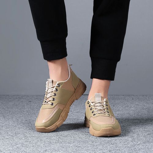 Men's Outdoor Sneakers Casual Breathable Hiking Shoes - Khaki