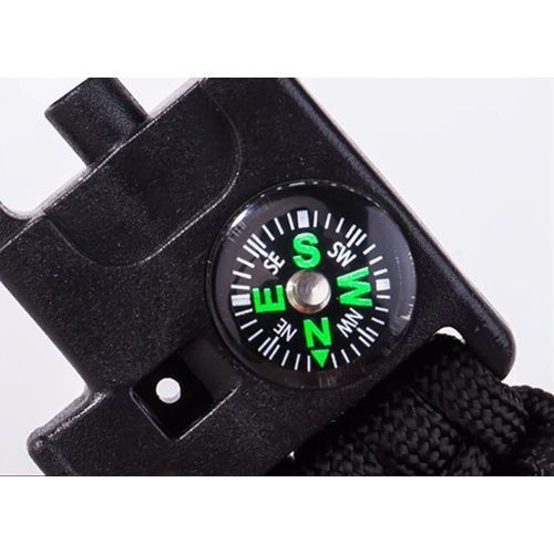 Outdoor Multifunctional Survival Wristband Men's  Watch With Compass And Whistle