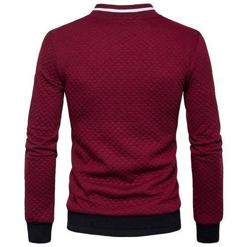 Berrykey Mens Zipper Comfort Blazers Windbreak Lightweight Jackets Coats Burgundy
