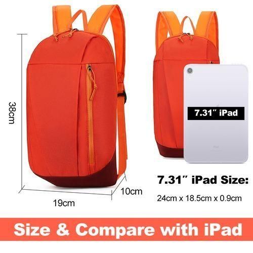 STY Teenager Small Backpack Unisex Mini Sport Bag Simple School Bag - Orange