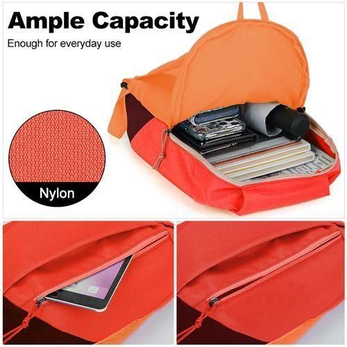 STY Teenager Small Backpack Unisex Mini Sport Bag Simple School Bag - Orange