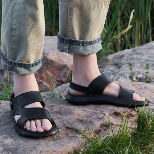 Men's Palm Sandals Shoes Comfortable Soft Sole Casual Black