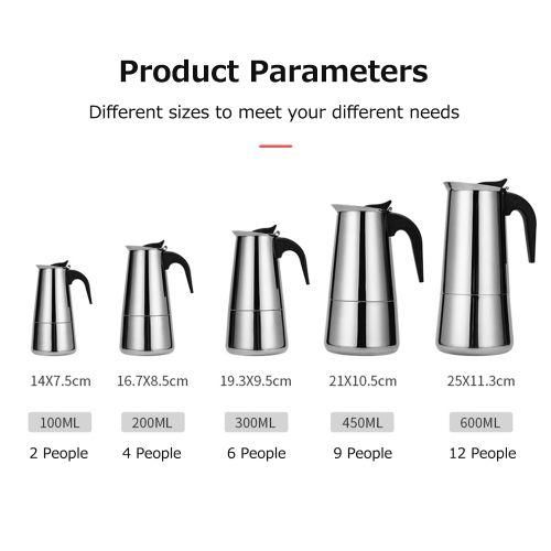 Coffeepot Stainless Steel Coffee Maker Portable Electric
