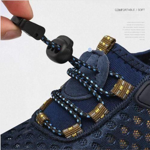 Mens Sneakers Outdoor Hiking Mesh Fabric Non-slip Sports Breathable Shoes Blue