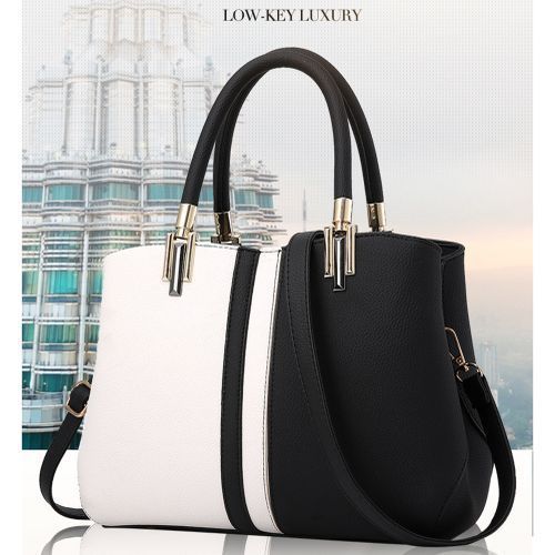 New Casual Tote Bag For Women - Black And White